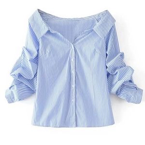 Striped Button Up Blouse